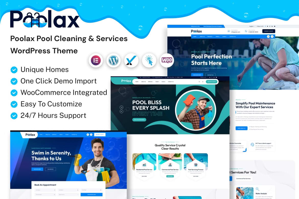 Download Poolax – Pool Cleaning & Services WordPress Theme GPL WordPress Plugin