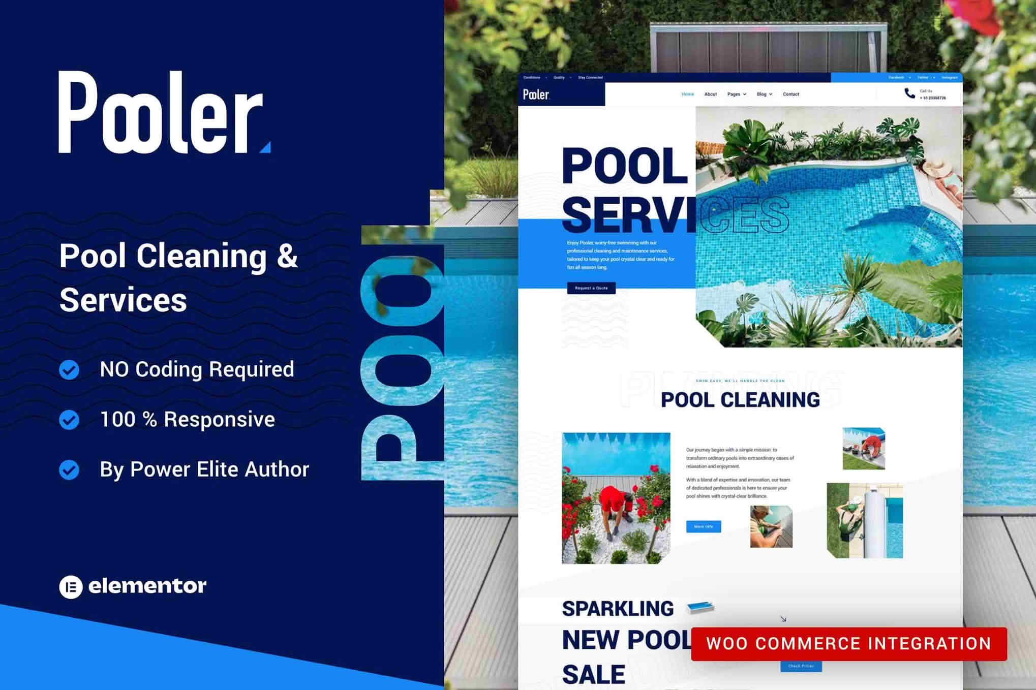 Download Pooler - Swimming Pool Cleaning Services WordPress Theme GPL WordPress Plugin