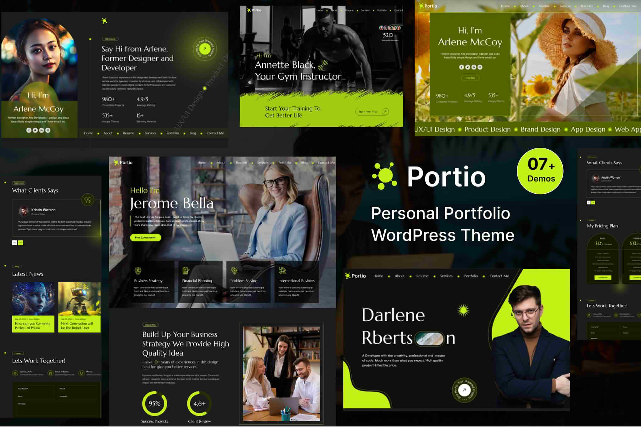 Download Portio - Personal Portfolio Resume WordPress Theme GPL WordPress Plugin