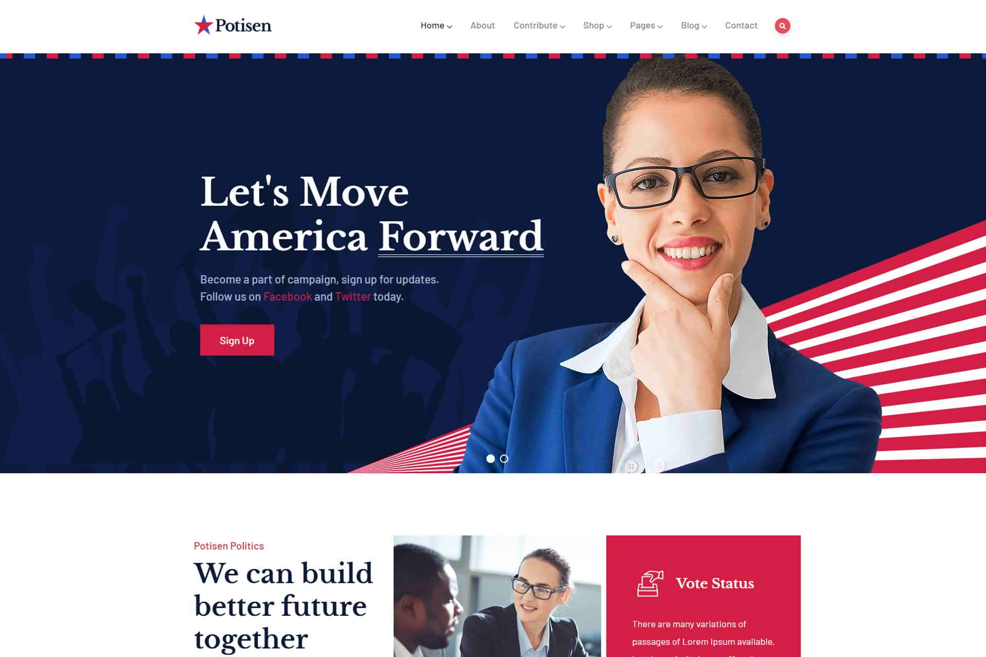 Download Potisen - Election & Political WordPress Theme GPL WordPress Plugin