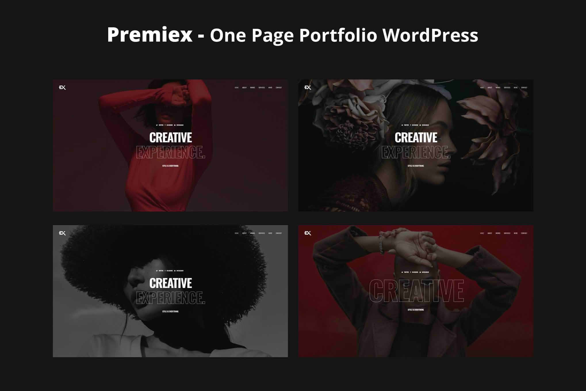 Download Premiex - One Page Portfolio WordPress Theme GPL WordPress Plugin