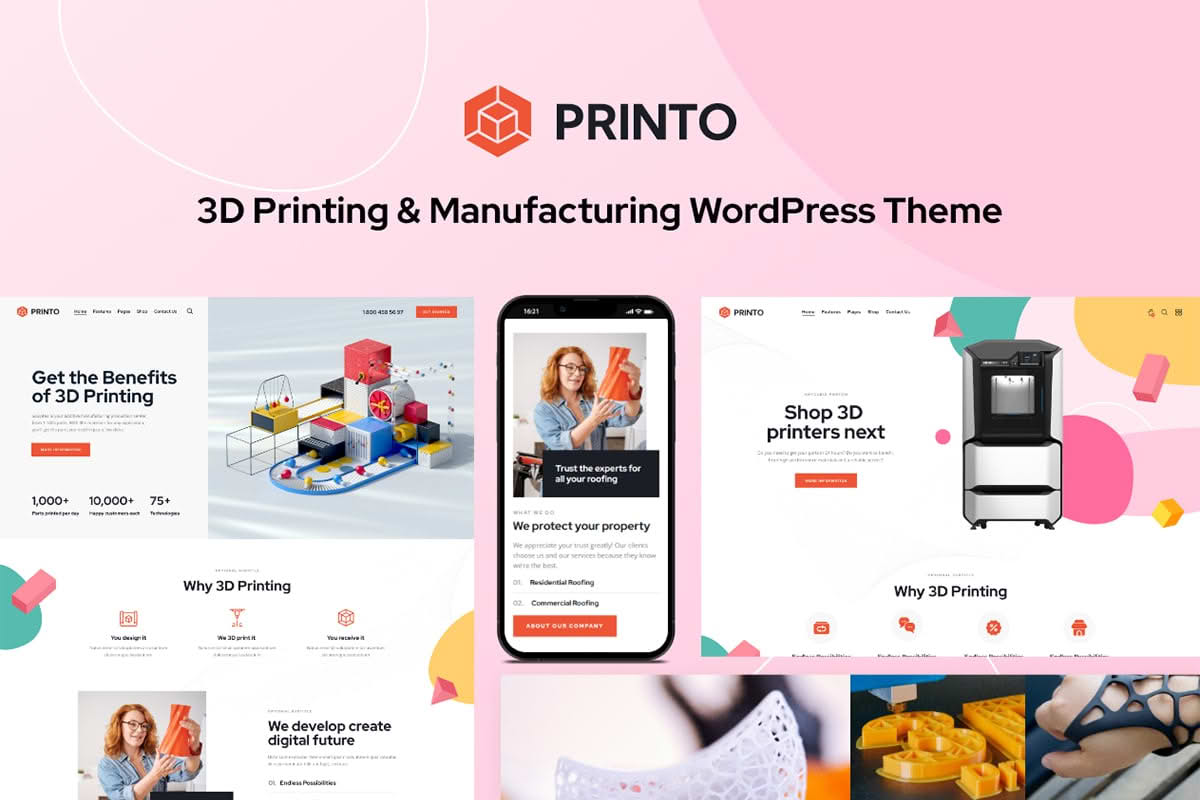 Download Printo - 3D Printing & Manufacturing WordPress Theme GPL WordPress Plugin