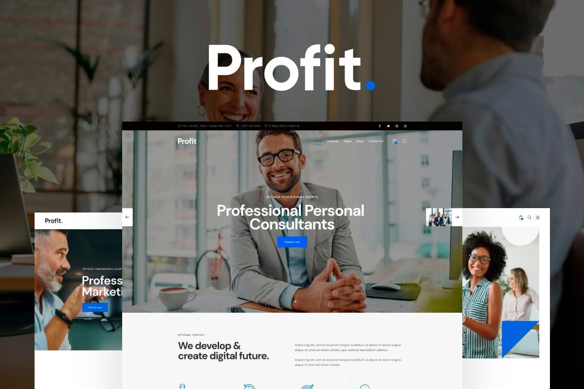 Download Profit - Business WordPress Theme GPL WordPress Plugin