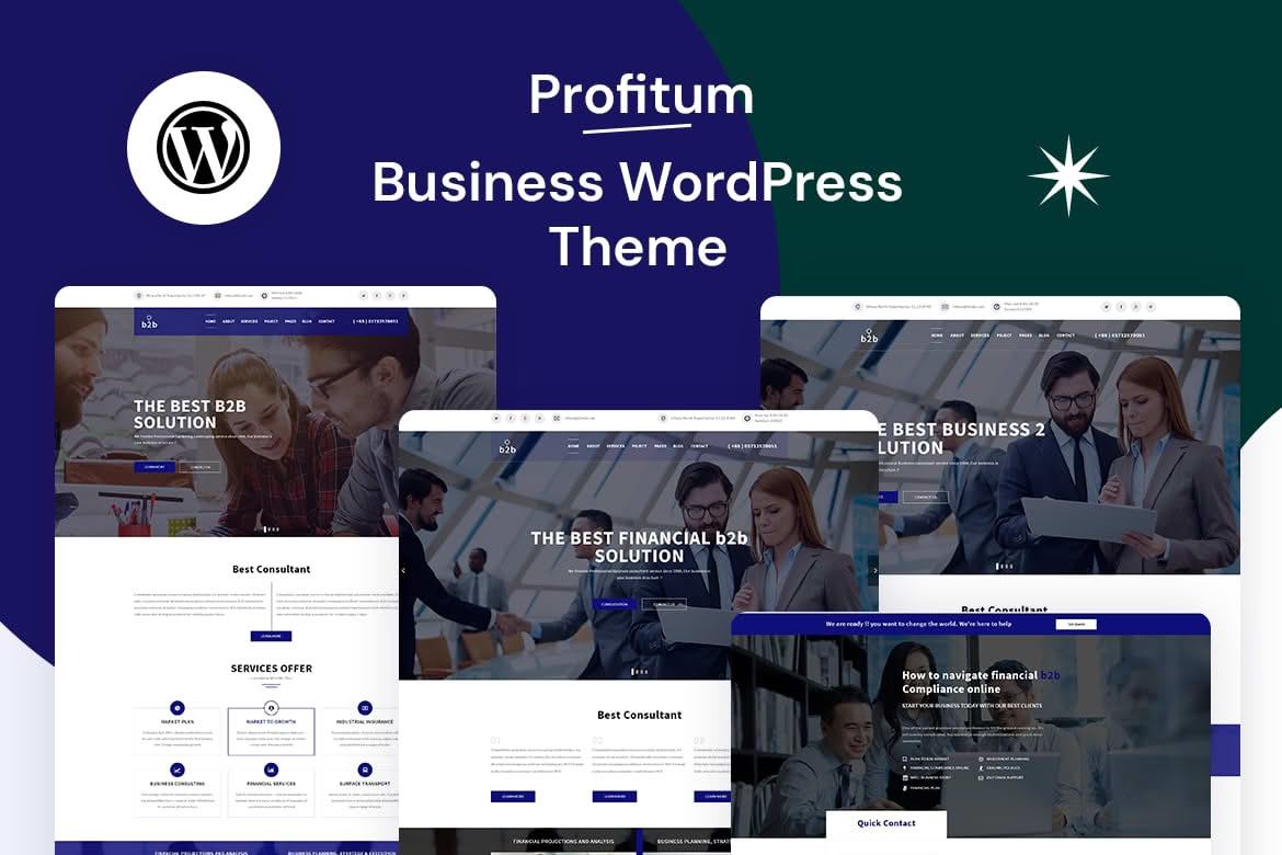 Download Profitum - Business WordPress Theme GPL WordPress Plugin