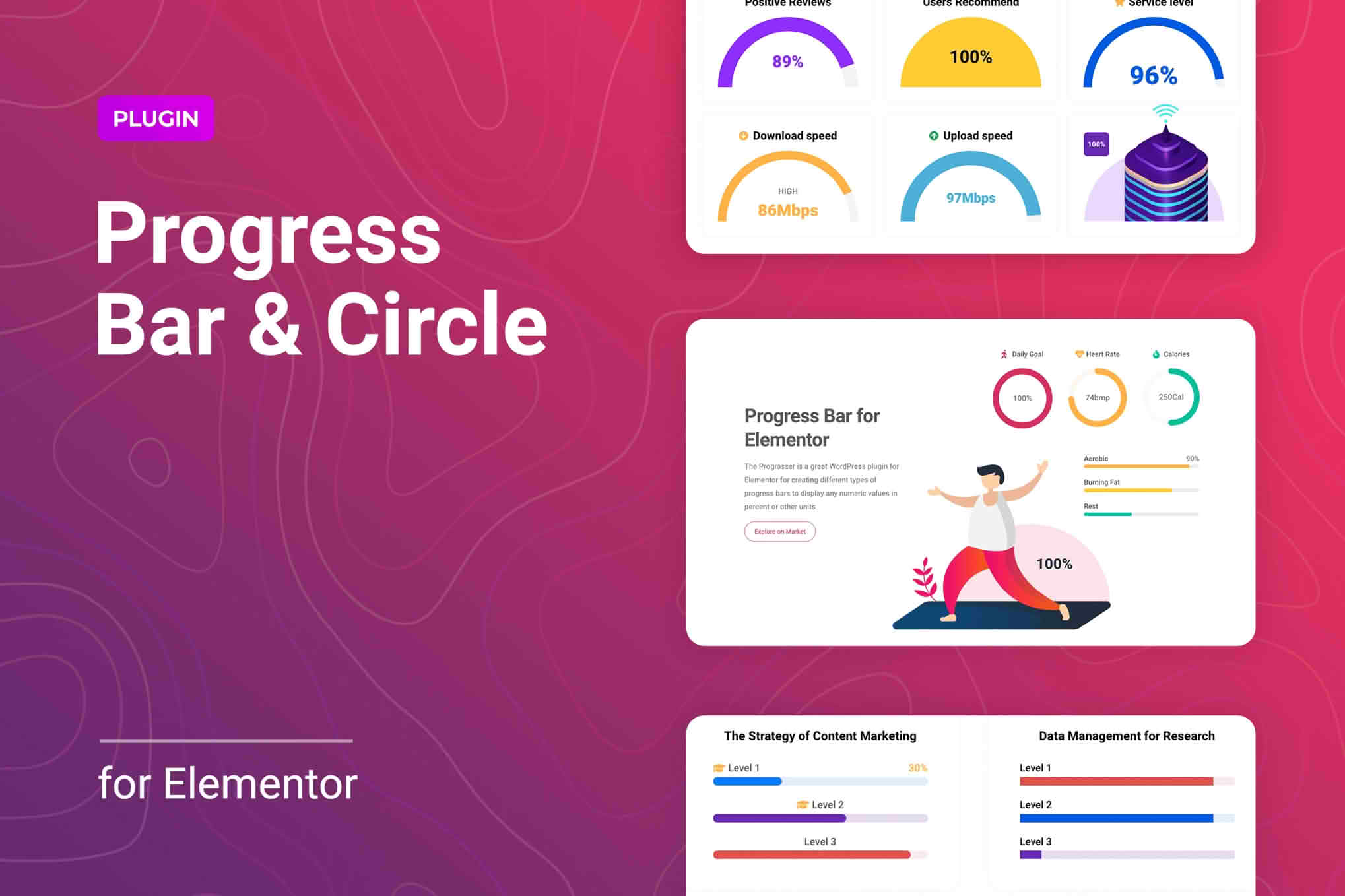 Download Progress Bar and Progress Circle for Elementor
