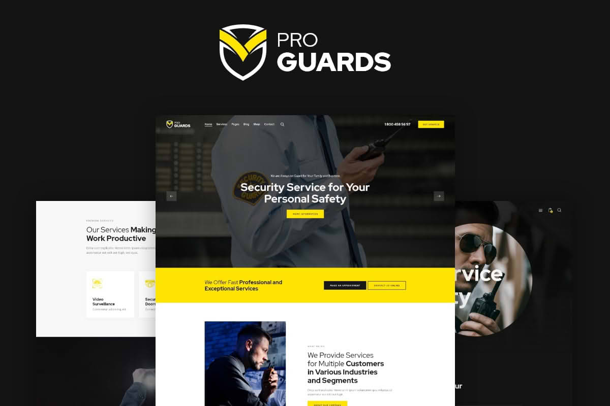 Download ProGuards - Safety Body Guard & Security WordPress Theme GPL WordPress Plugin
