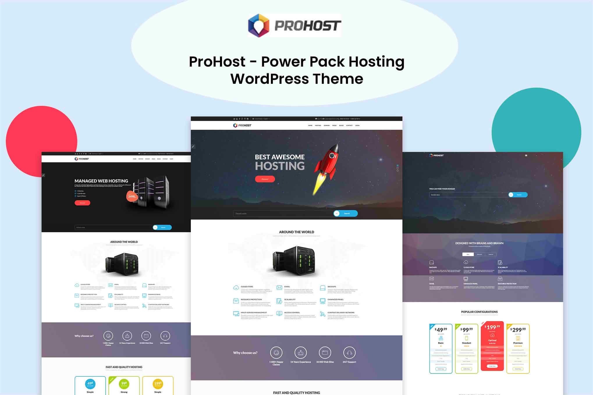 ProHost - Power Pack Hosting WordPress Theme