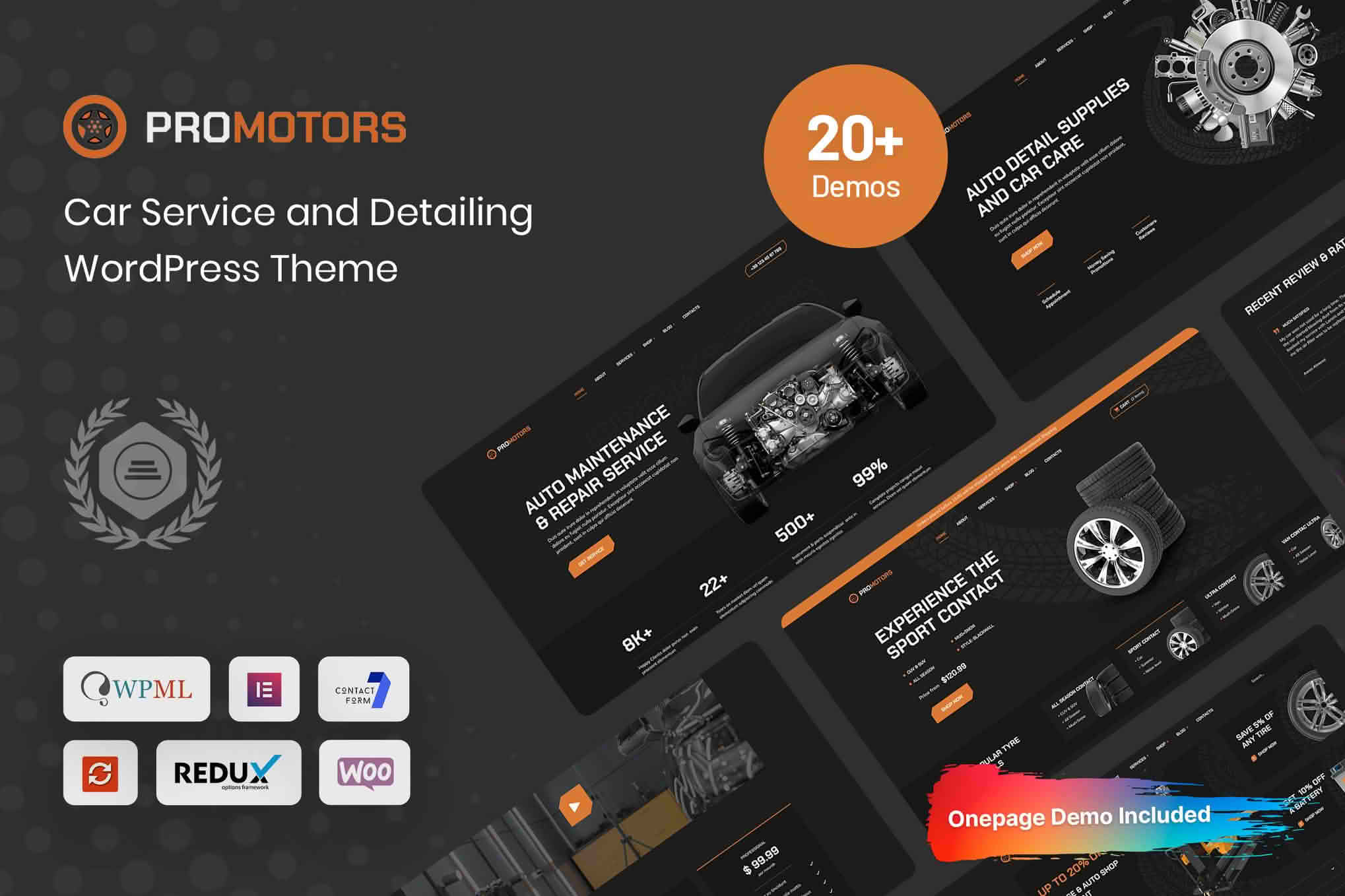 Download ProMotors - Car Service and Detailing WordPress Theme GPL WordPress Plugin