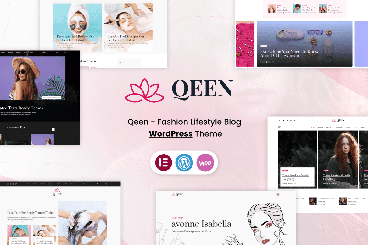 Download Qeen - Fashion Lifestyle Blog WordPress Theme GPL WordPress Plugin