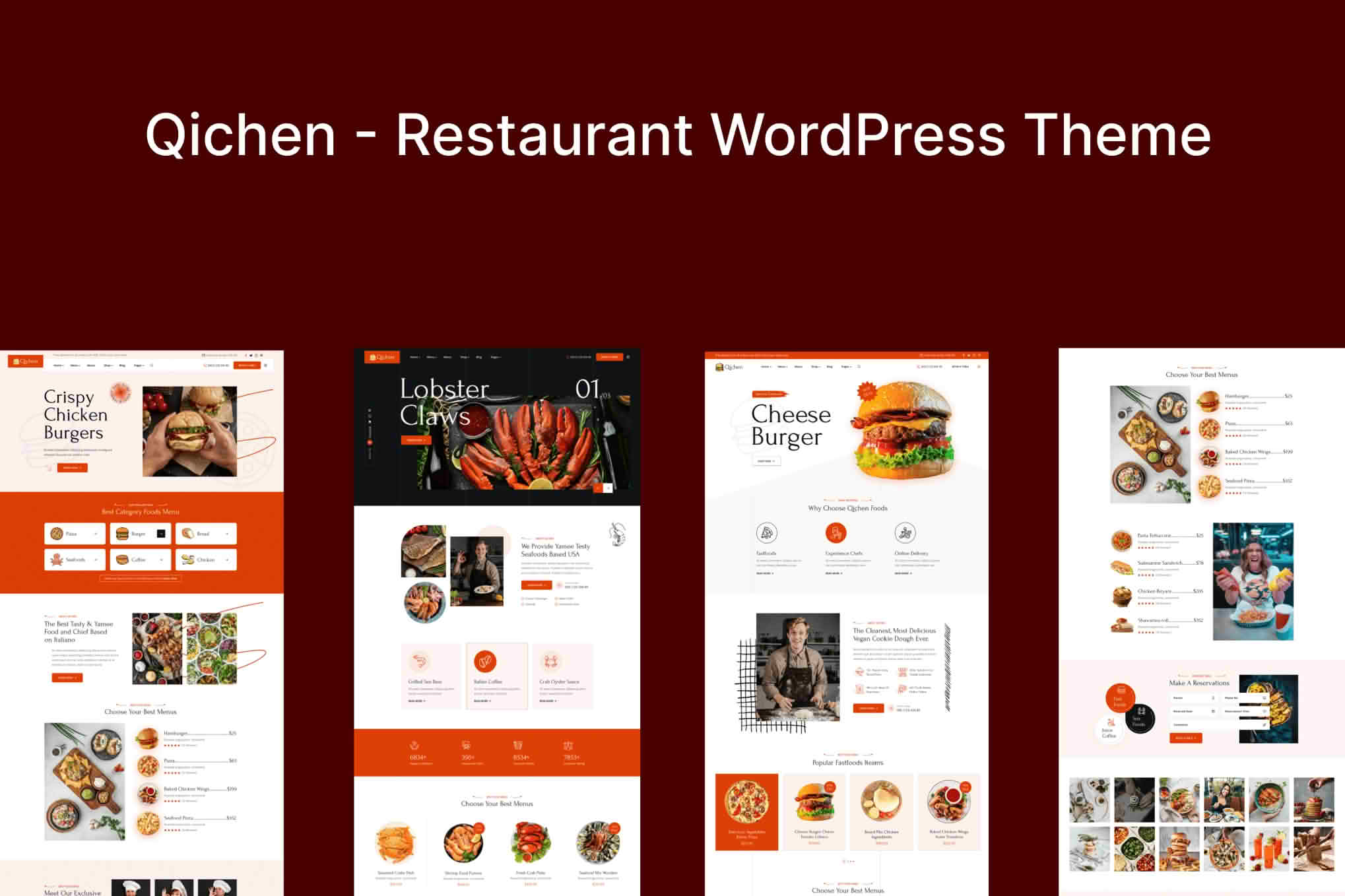 Download Qichen - Restaurant WordPress Theme GPL WordPress Plugin