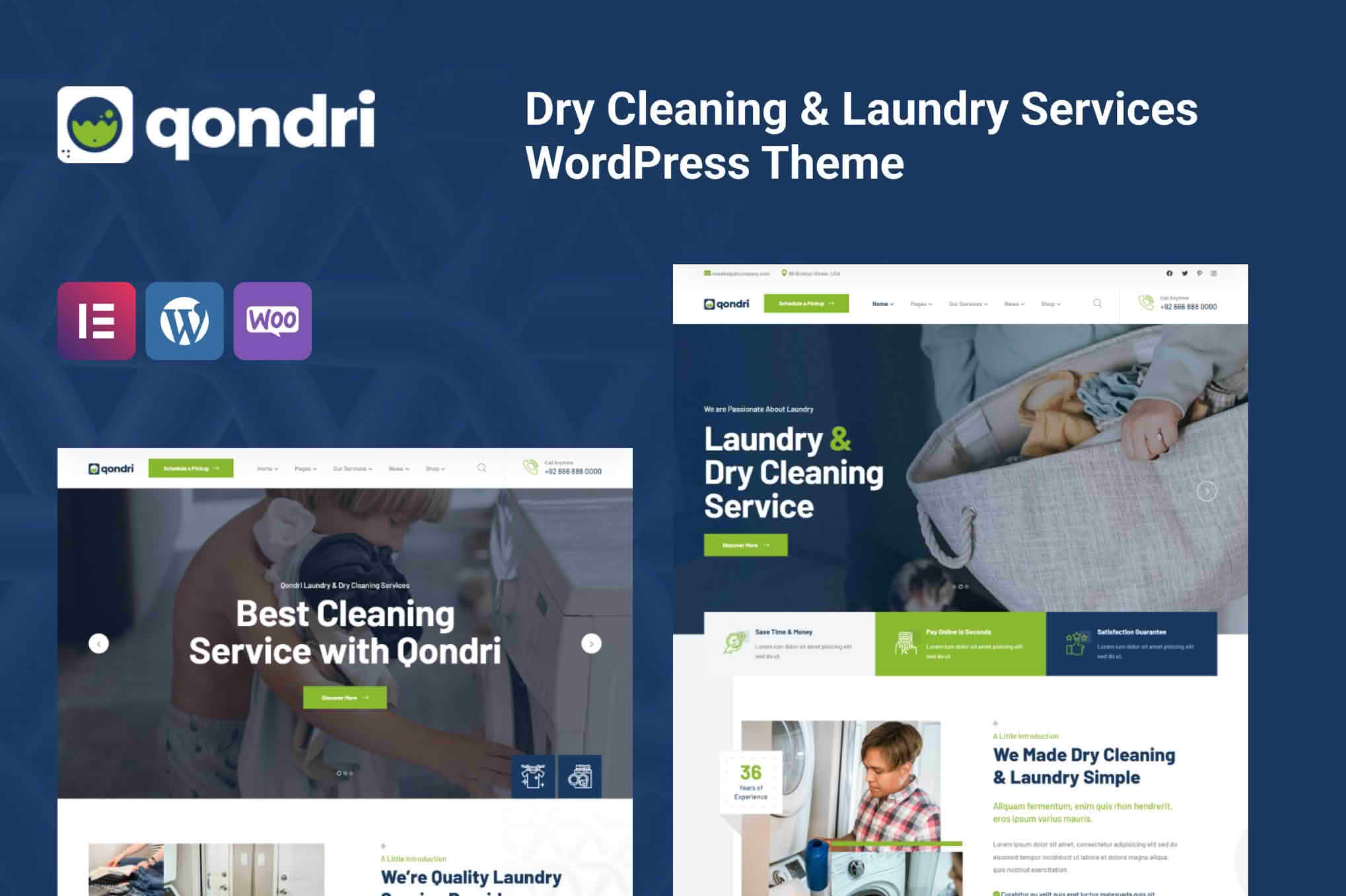 Download Qondri - Dry Cleaning & Laundry Services Wordpress Theme GPL WordPress Plugin