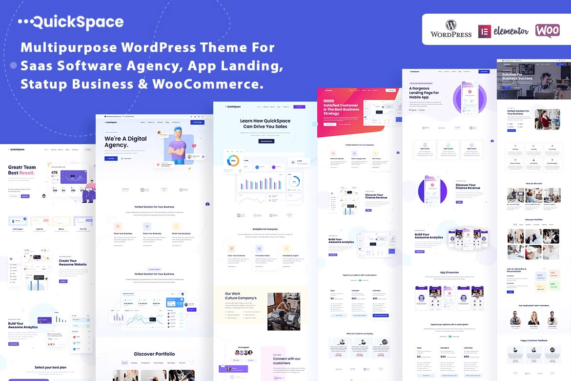 Download QuickSpace - Multipurpose WordPress Theme for SaaS Agency GPL WordPress Plugin