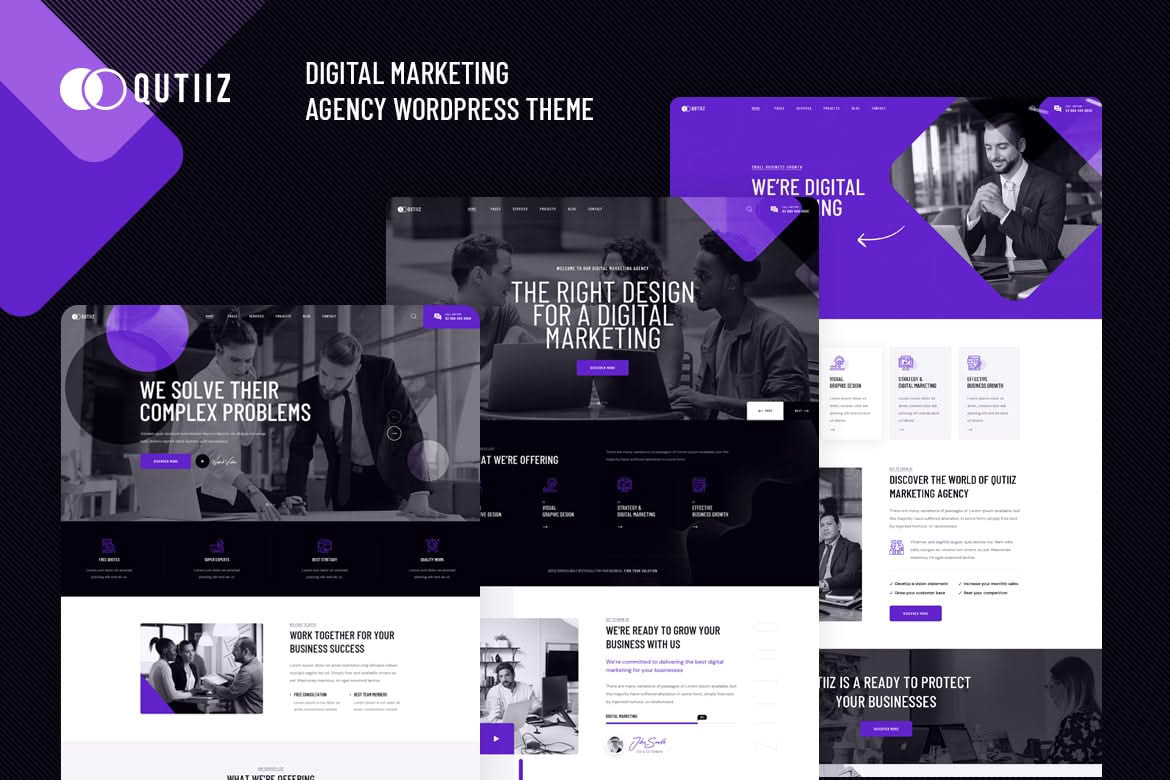 Download Qutiiz - Digital Marketing Agency WordPress Theme GPL WordPress Plugin