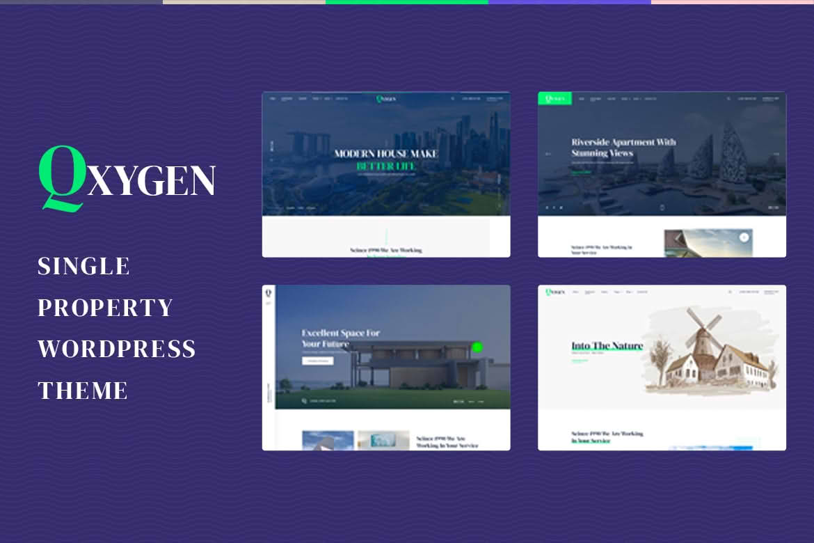 Download Qxygen - Single Property WordPress Theme GPL WordPress Plugin