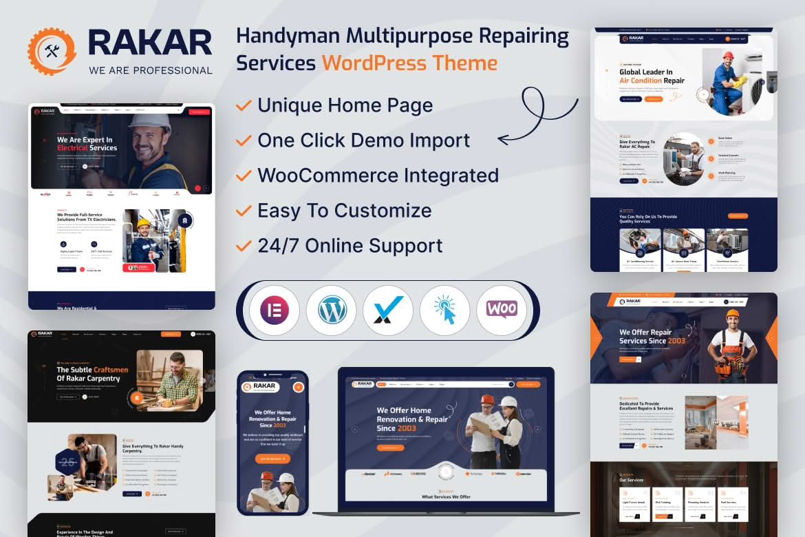 Download Rakar - Multipurpose Services WordPress Theme GPL WordPress Plugin