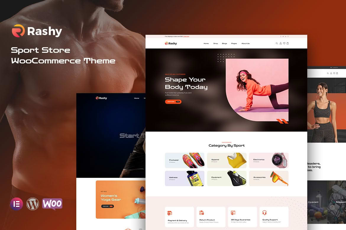 Download Rashy - Sport Store WooCommerce Theme GPL WordPress Plugin