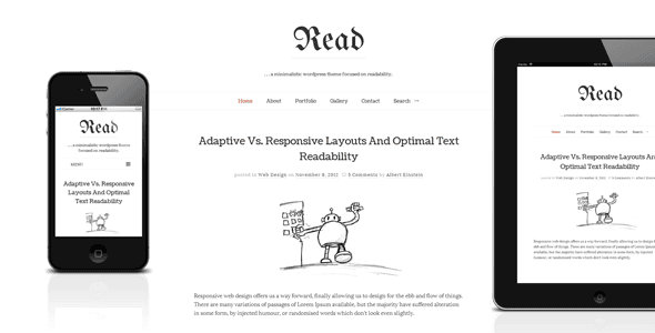 Download Read WP - Minimalist WordPress Blog Theme GPL WordPress Plugin