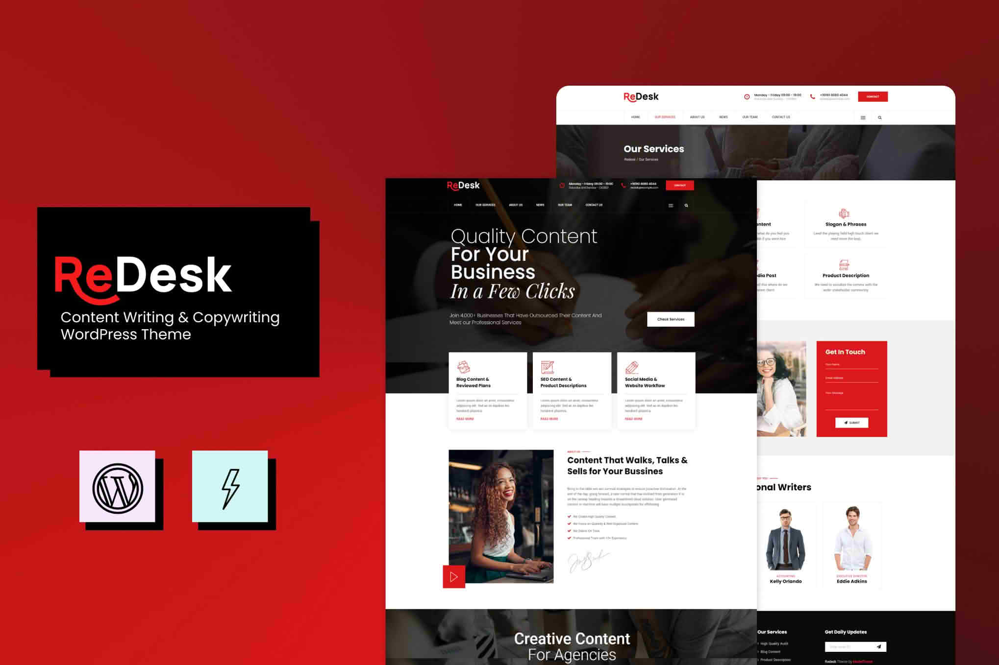 Download ReDesk - Content Writing & Copywriting Theme GPL WordPress Plugin