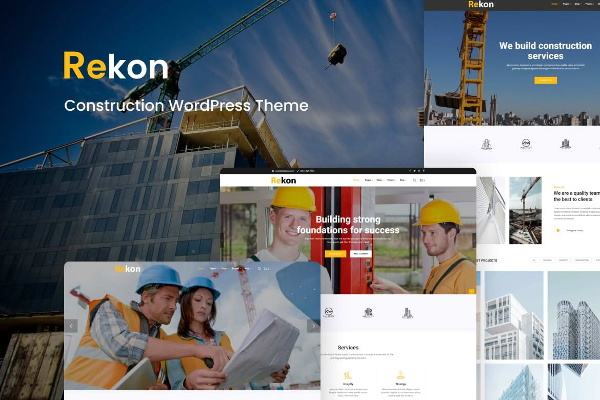 Download Rekon - Construction WordPress Theme GPL WordPress Plugin
