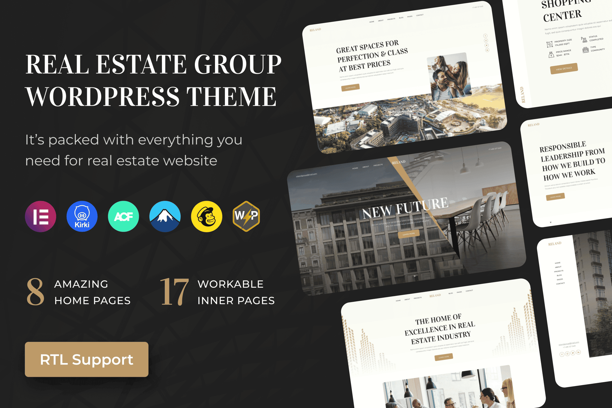 Download Reland - Real Estate Group WordPress Theme + RTL GPL WordPress Plugin