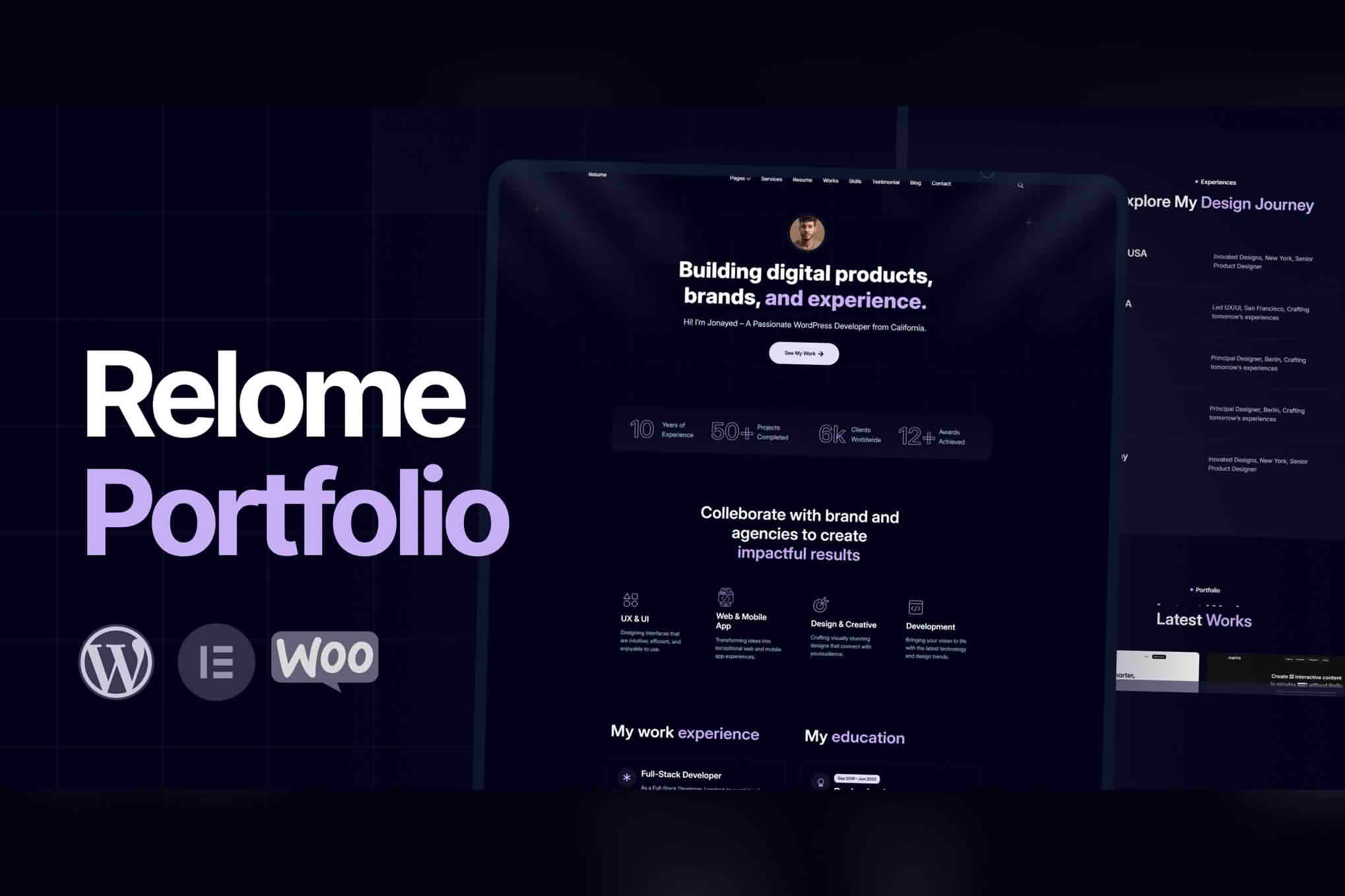 Relome - Personal Portfolio WordPress Theme