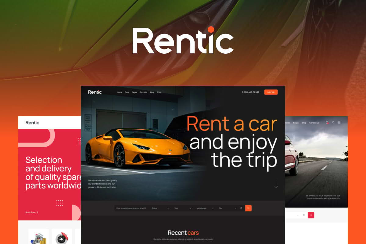 Download Rentic - Car Rental & Dealership WordPress Theme GPL WordPress Plugin