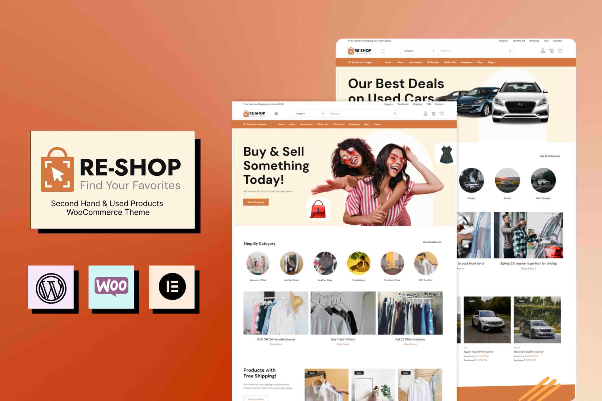 Download ReShop - ReCommerce theme (For Thrift Stores & Second Hand Products) GPL WordPress Plugin