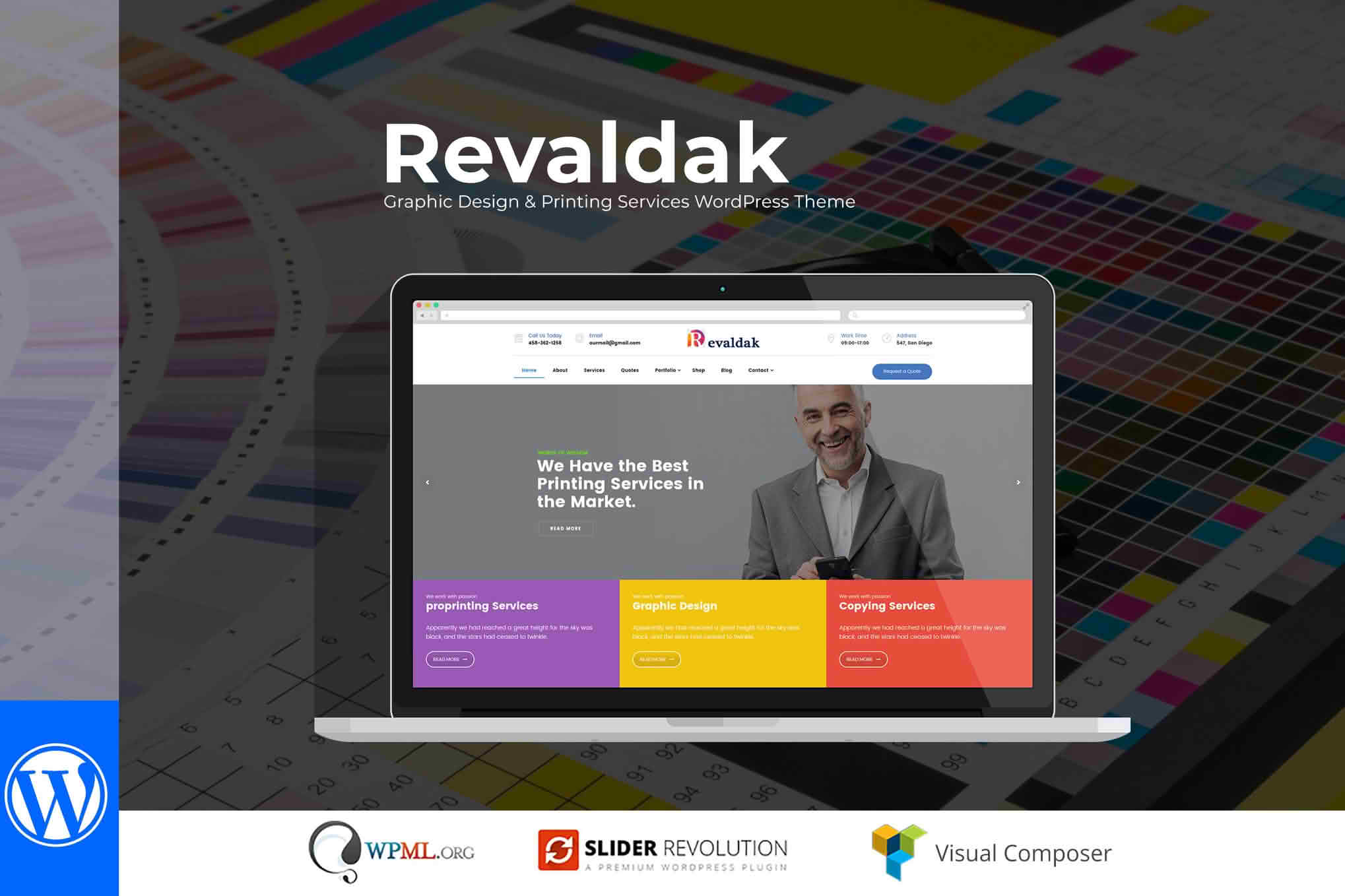 Download Revaldak - Printing Services WordPress Theme GPL WordPress Plugin