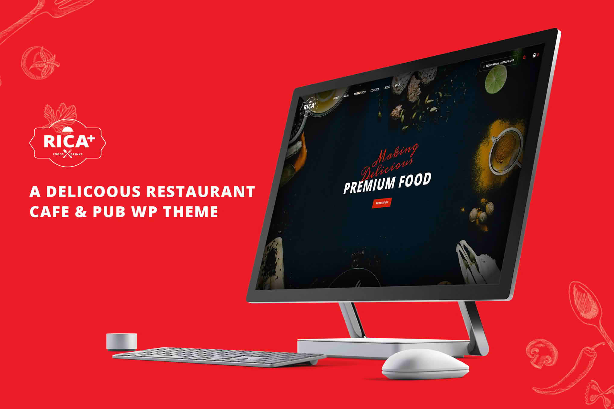 Download Rica - Restaurant & Pub WP Theme GPL WordPress Plugin