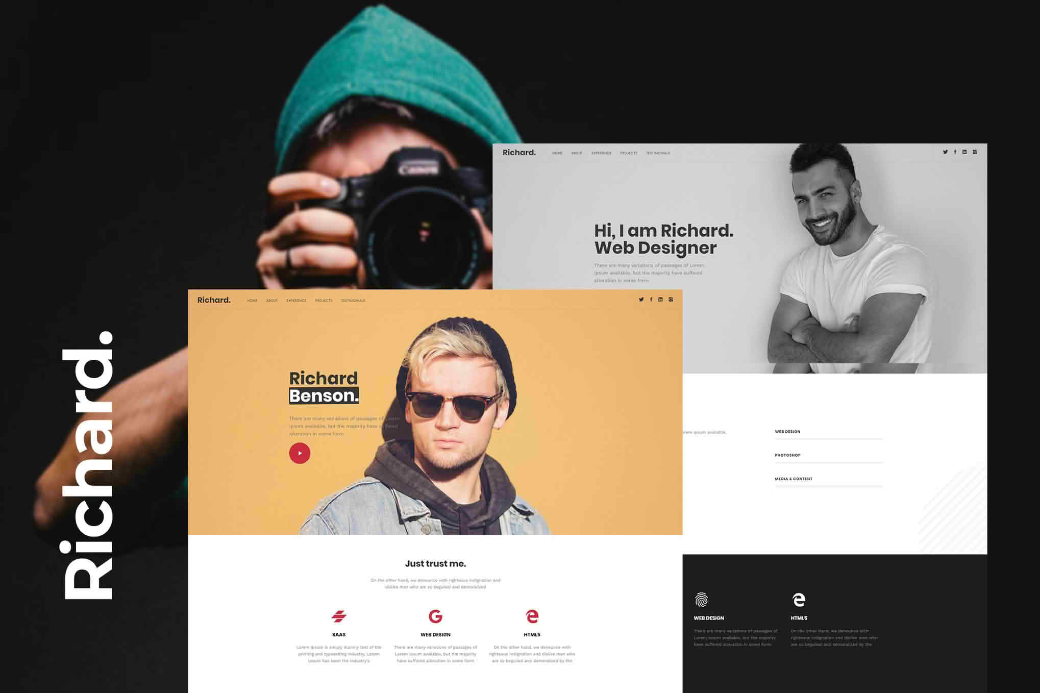 Download Richard - Onepage Personal WordPress Theme GPL WordPress Plugin