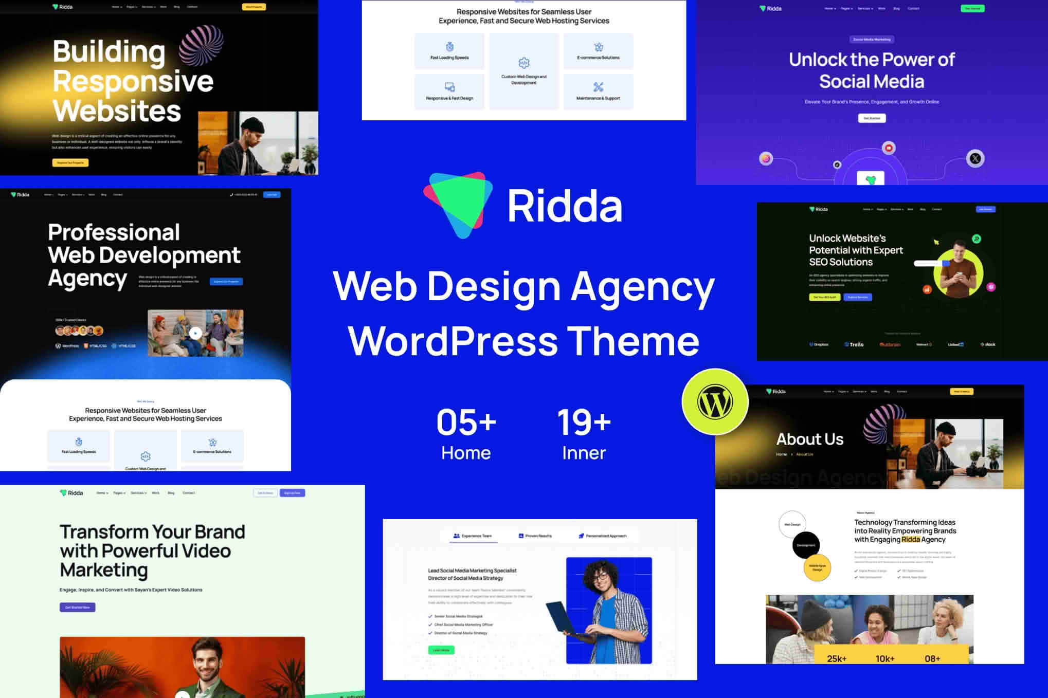Download Ridda - Web Design Agency WordPress Theme GPL WordPress Plugin
