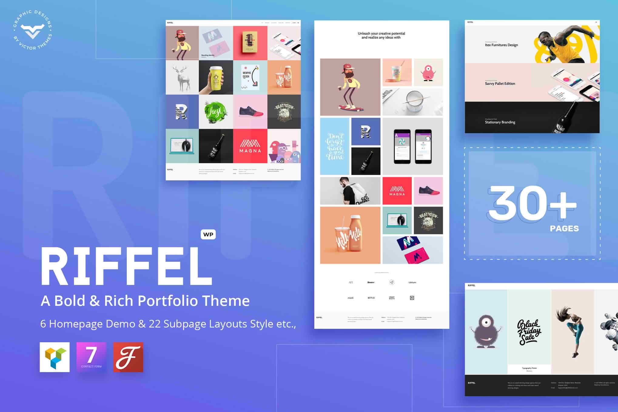 Download Riffel - A Bold & Rich Portfolio Theme GPL WordPress Plugin