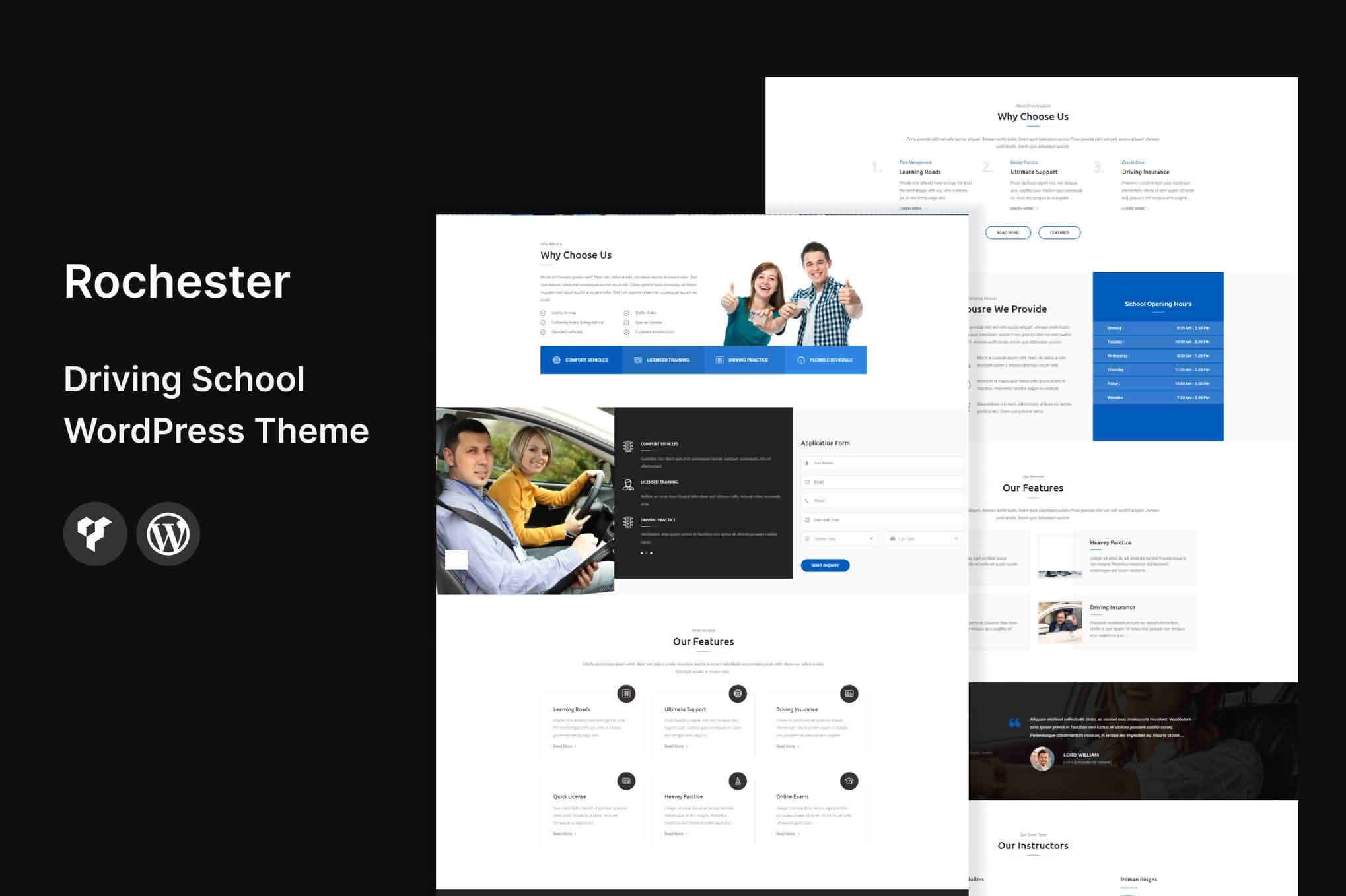 Download Rochester - Driving School WordPress Theme GPL WordPress Plugin
