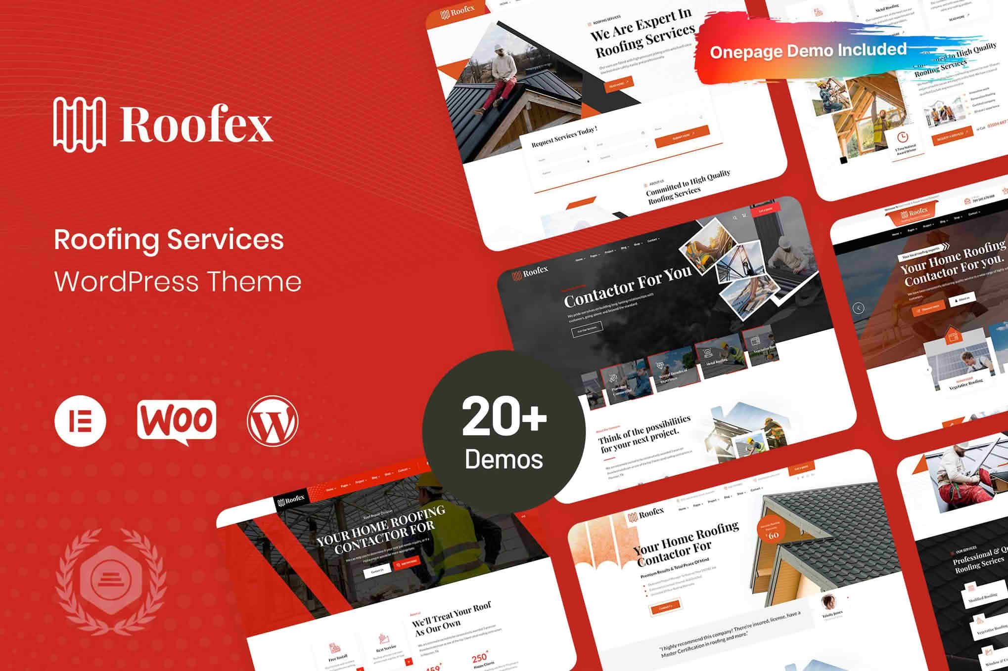Download Roofex - Roofing WordPress Theme GPL WordPress Plugin
