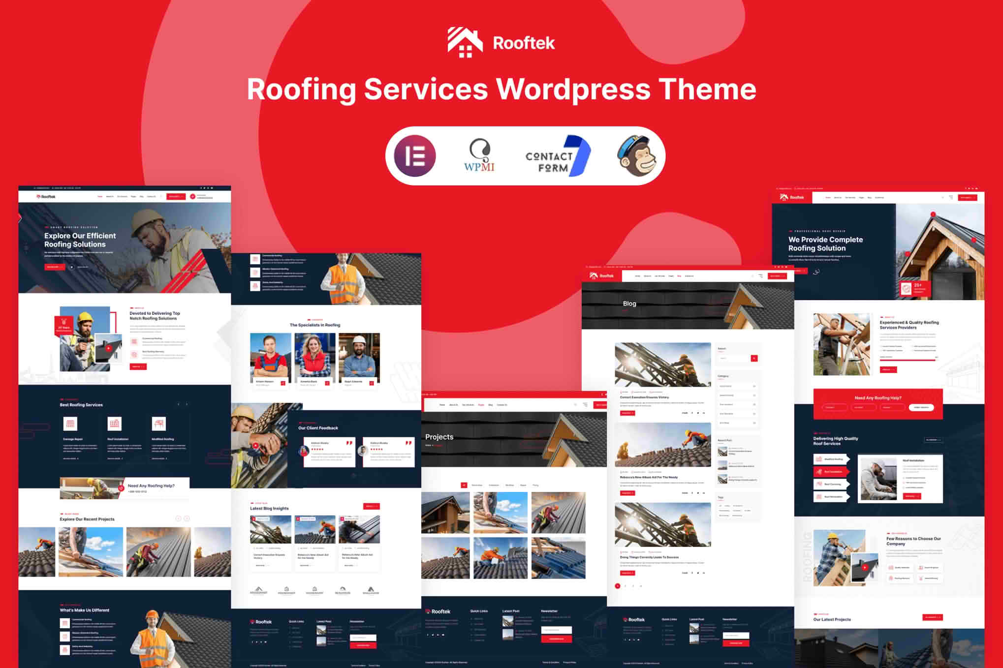 Download Rooftek - Roofing Services WordPress Theme GPL WordPress Plugin