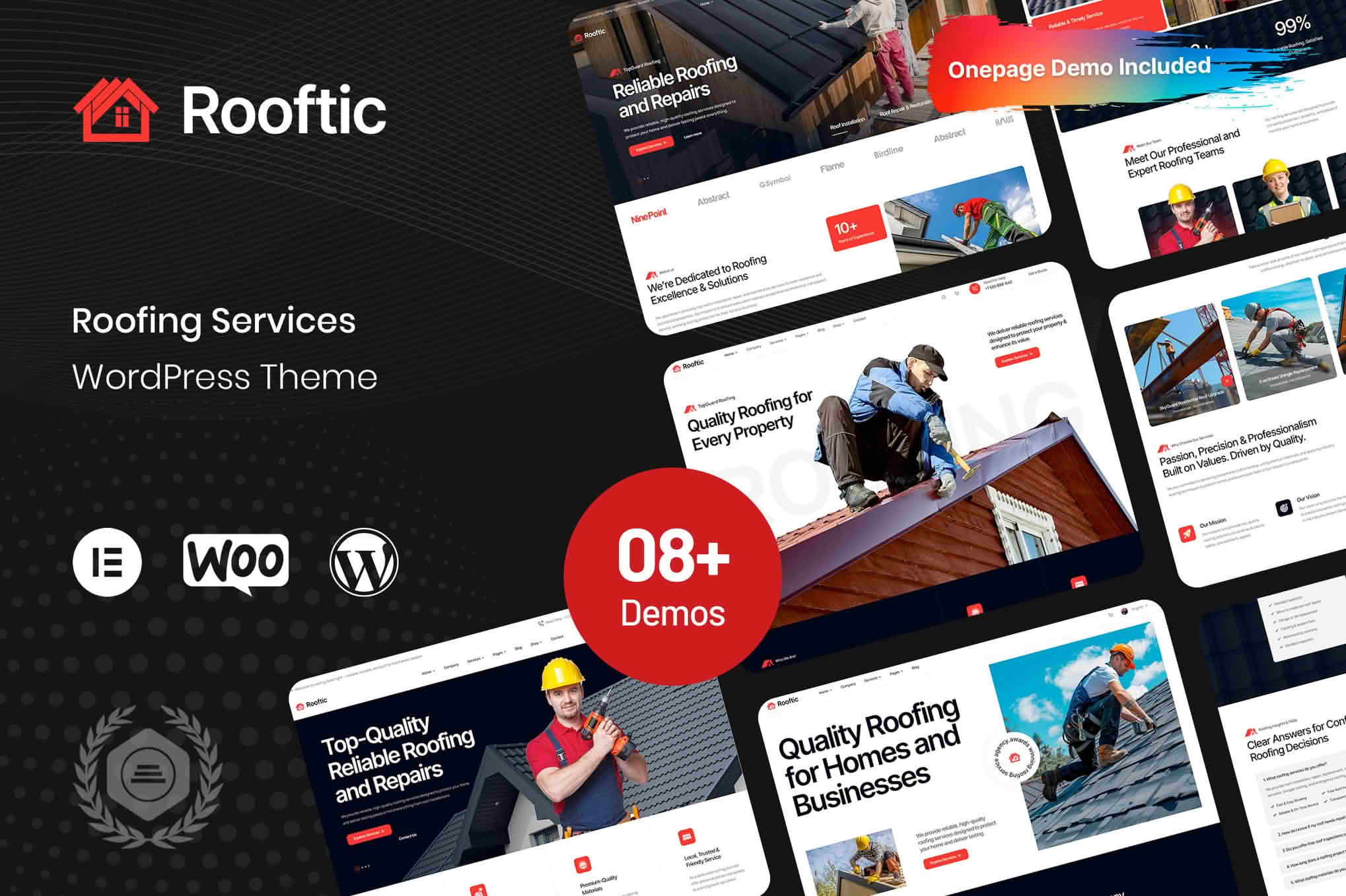Rooftic - Roofing Services WordPress Theme