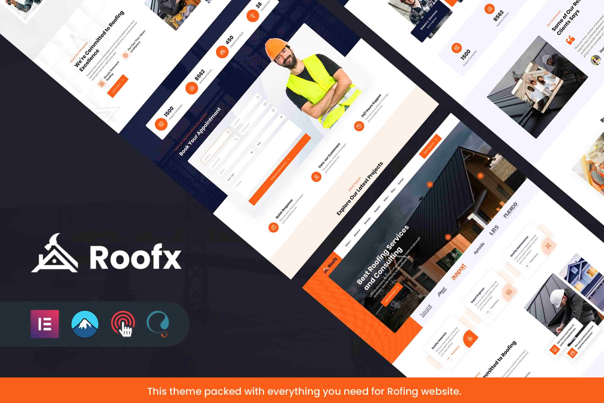 Download Roofx - Roofing Services WordPress Theme GPL WordPress Plugin