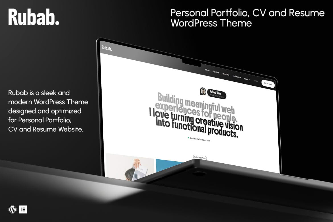 Rubab - Personal Portfolio WordPress Theme