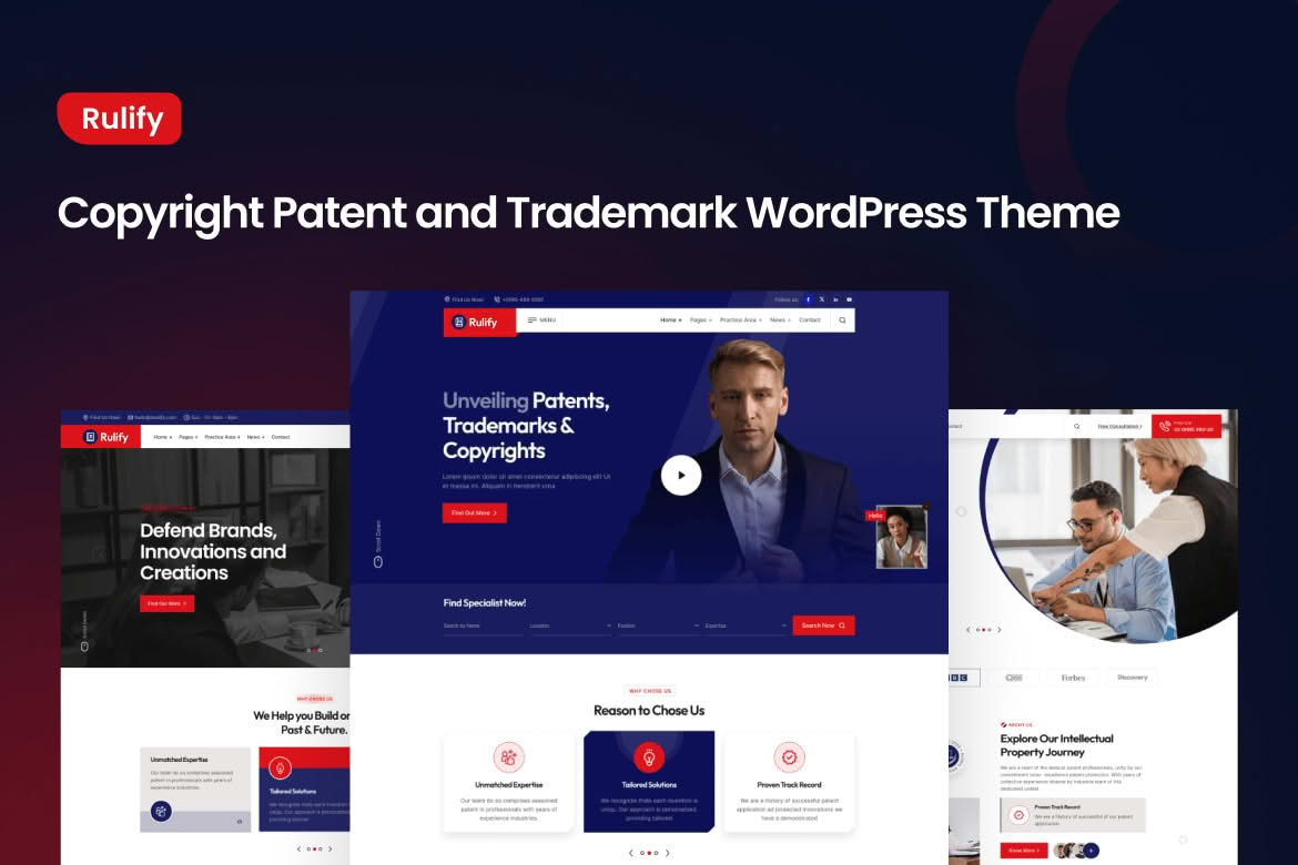 Download Rulify - Intellectual Property Consultancy Law Firm WordPress Theme GPL WordPress Plugin