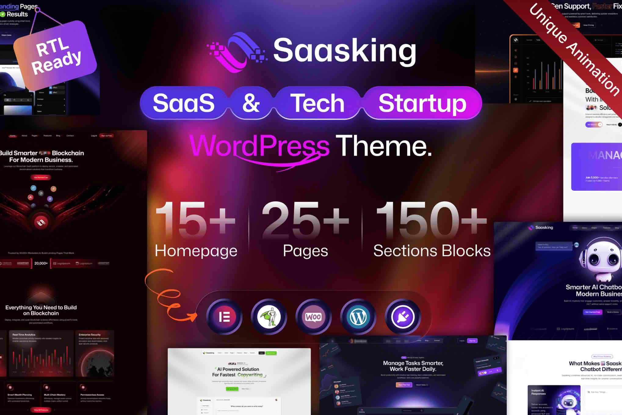 Saasking - SaaS & Tech Startup WordPress