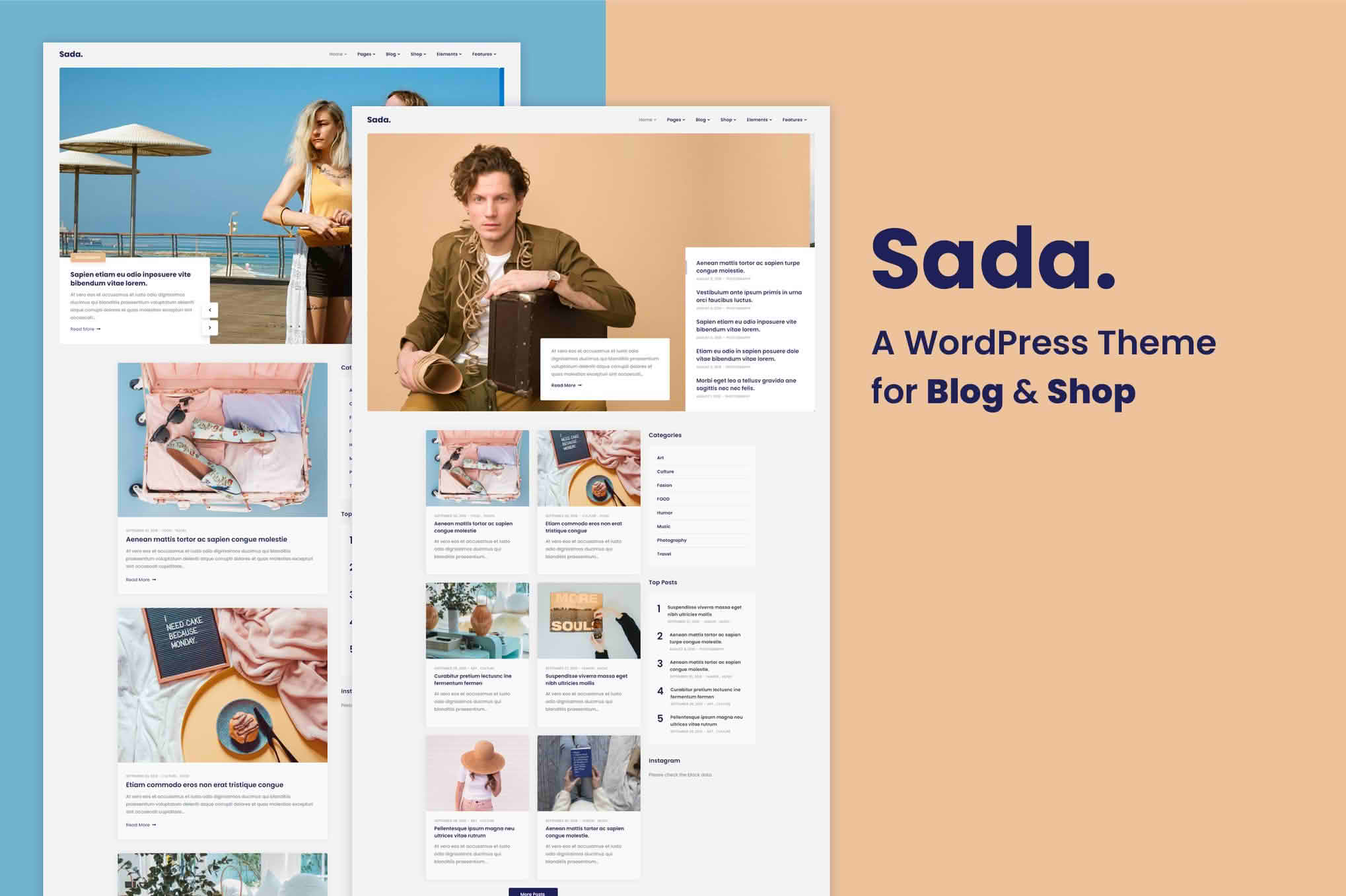 Download Sada - A WordPress Theme For Blog & Shop GPL WordPress Plugin