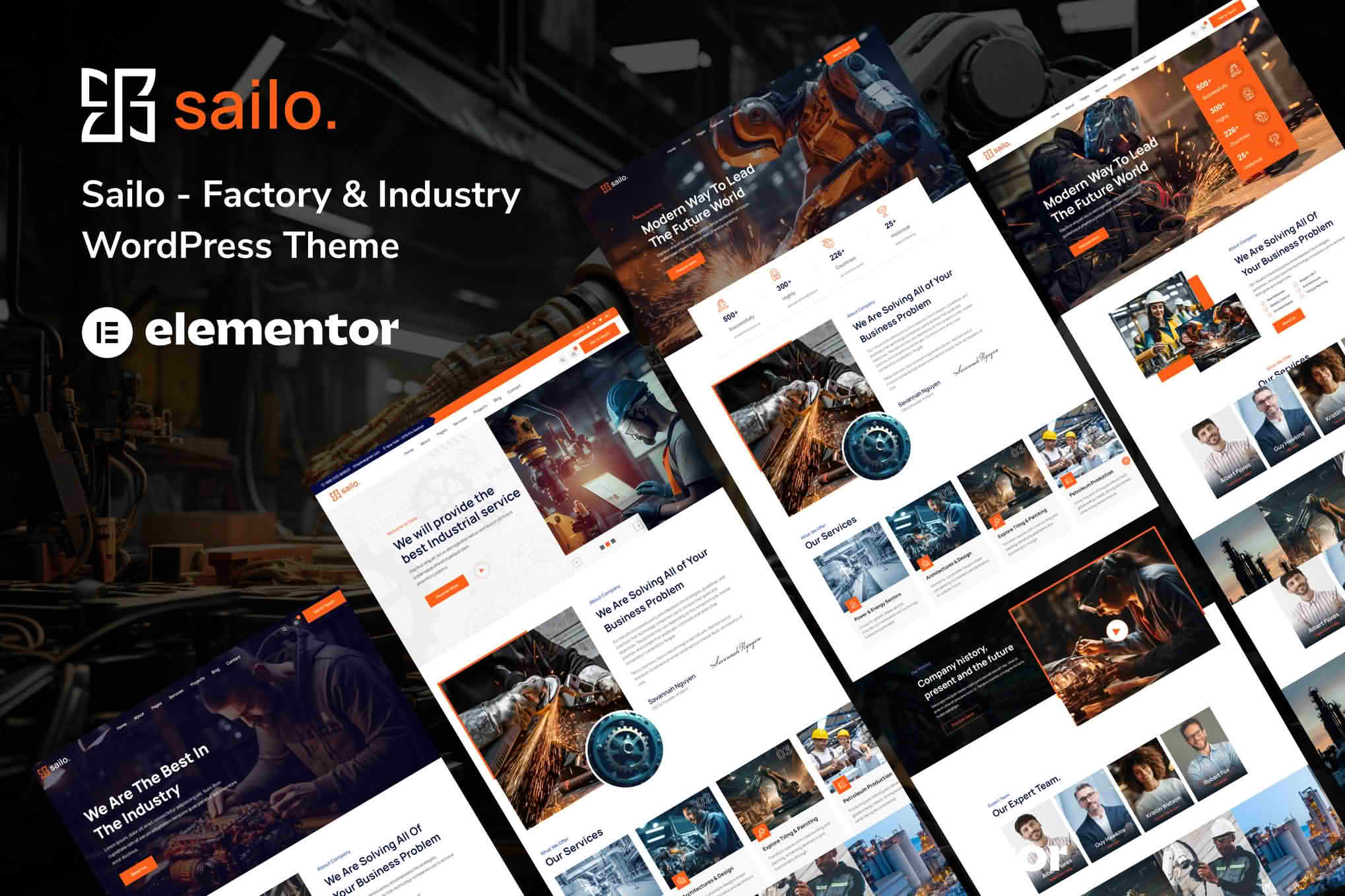 Download Sailo - Factory & Industry WordPress Theme GPL WordPress Plugin