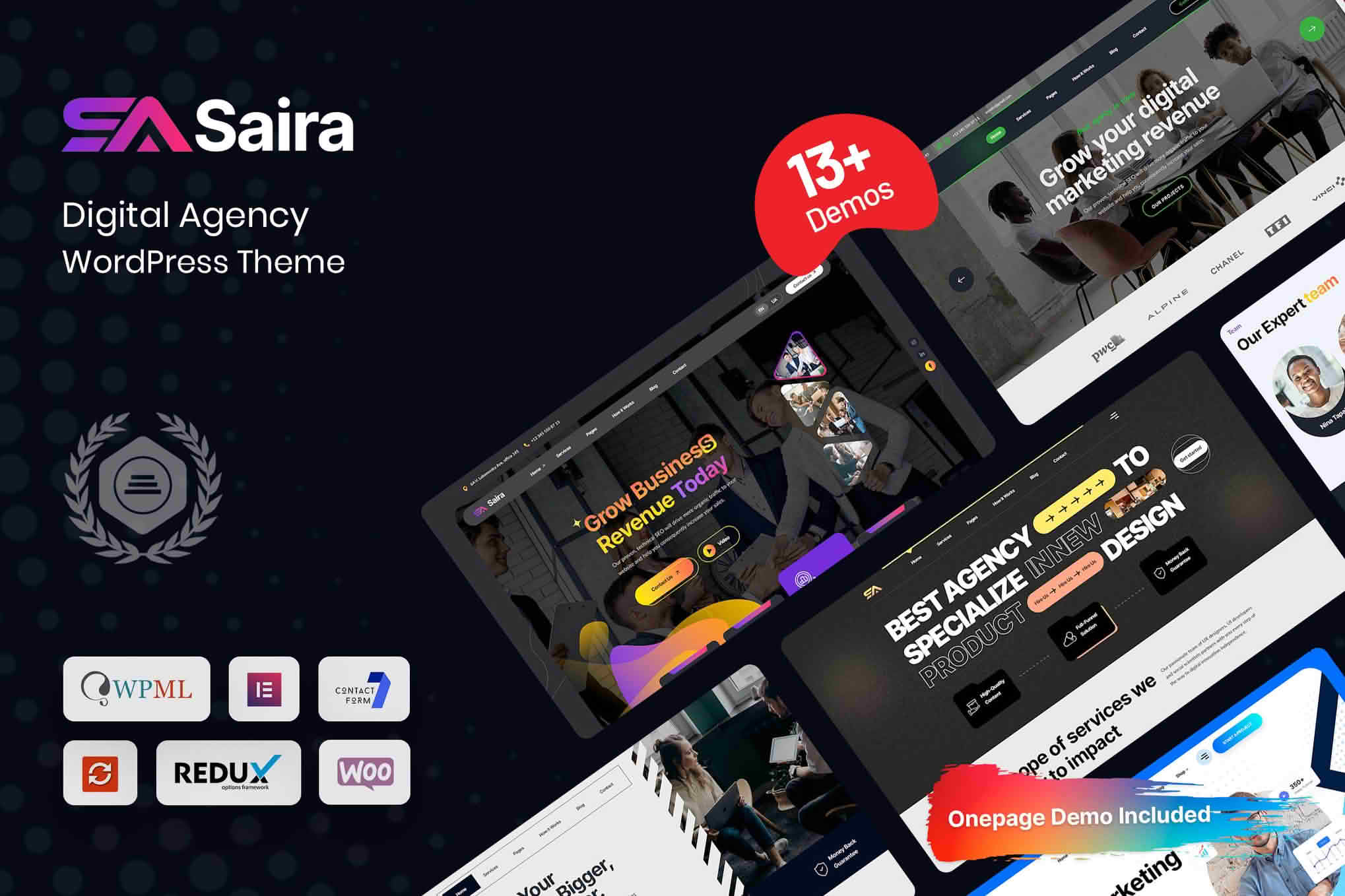 Download Saira - Digital Agency WordPress Theme GPL WordPress Plugin