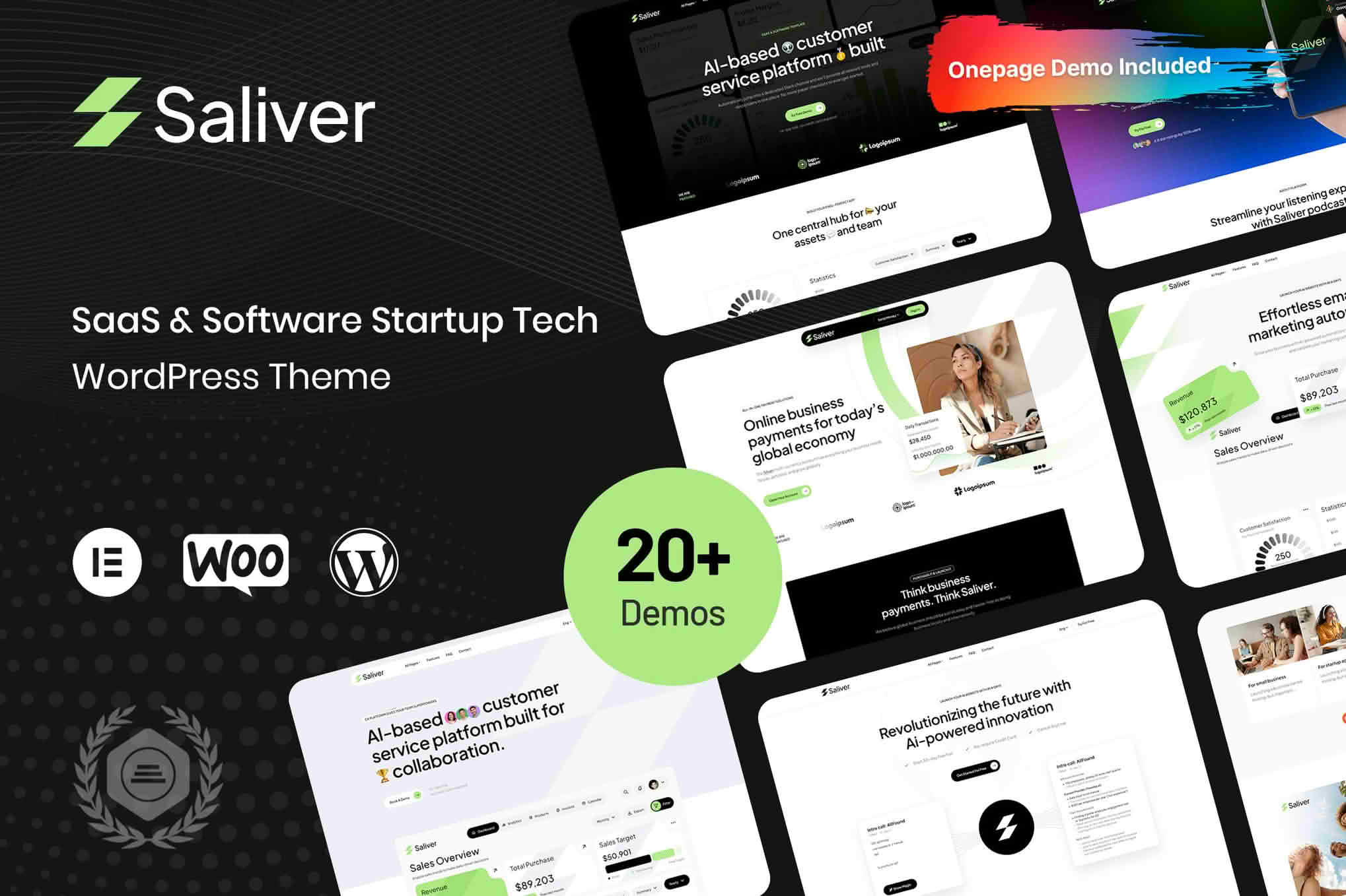 Saliver - SaaS & Software Startup Tech WordPress Theme