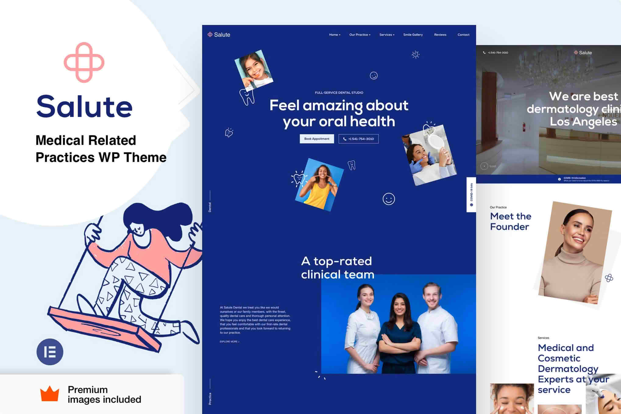 Download Salute – Medical Health Doctor Hospital Denstist GPL WordPress Plugin