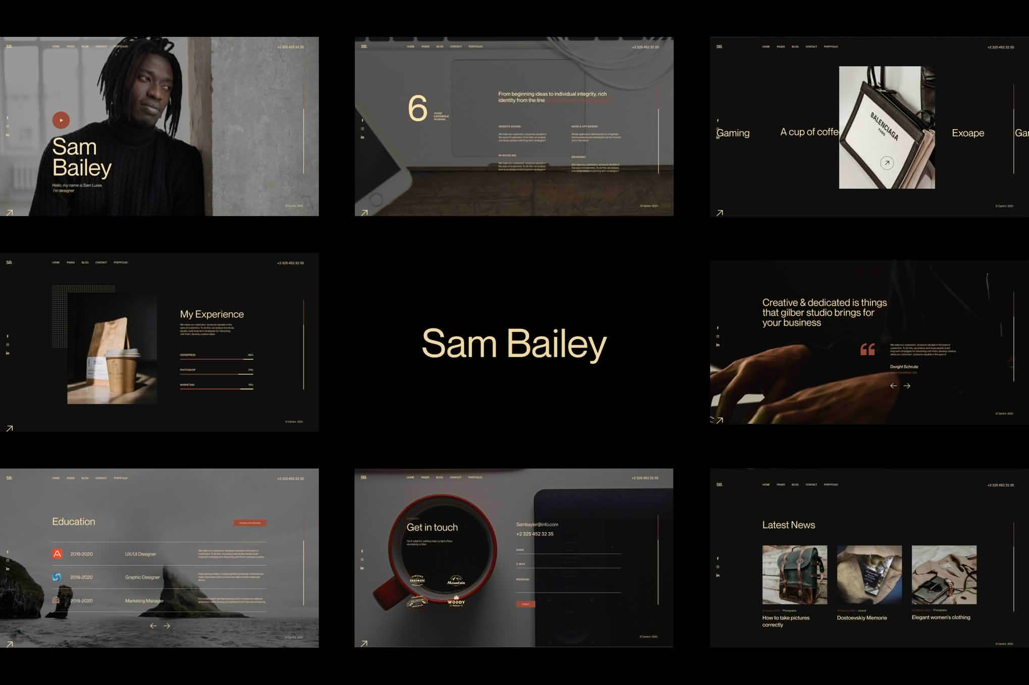 Download Sam Bailey - Personal CV/Resume WordPress Theme GPL WordPress Plugin