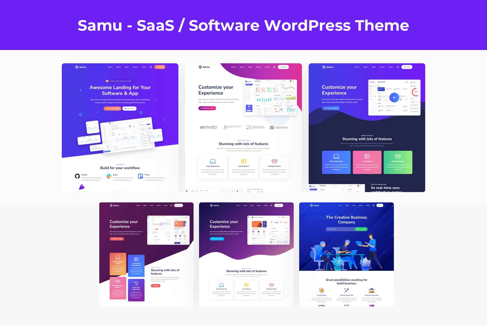 Download Samu - SaaS / Software WordPress Theme GPL WordPress Plugin