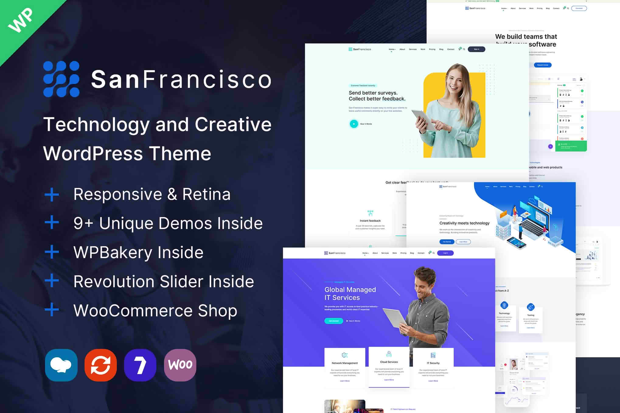 Download San Francisco - IT Technology and Creative WordPress Theme GPL WordPress Plugin
