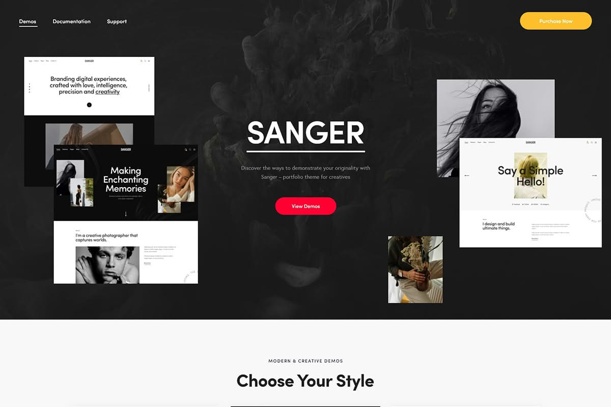 Download Sanger - Personal Portfolio for Creatives WordPress Theme GPL WordPress Plugin