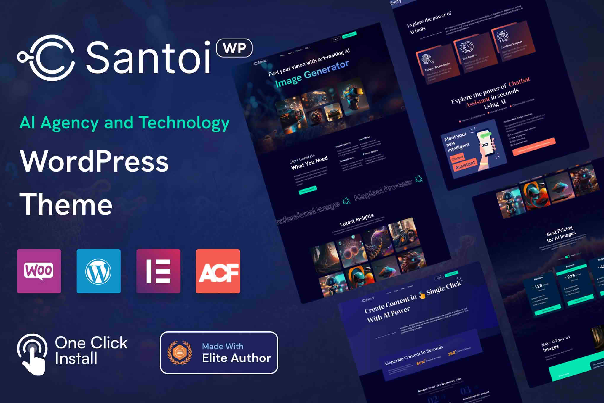 Download Santoi - AI Agency and Technology WordPress Theme GPL WordPress Plugin